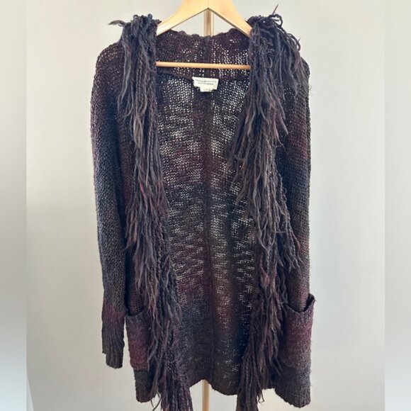 Denim & Supply Ralph Lauren Multicolor Fringe Knit Cardigan – Size Small (Oversi - Picture 7 of 9